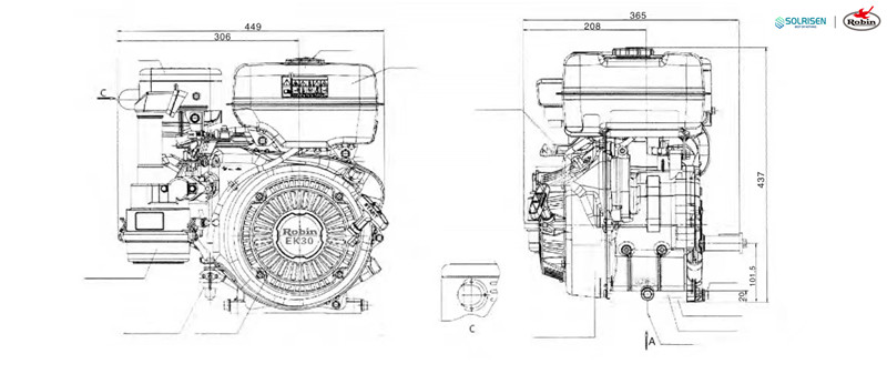 robin 295cc engine for sale