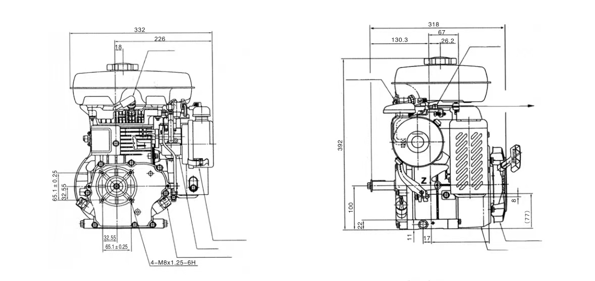 original 126cc 5hp robin engine manufactuer & factory